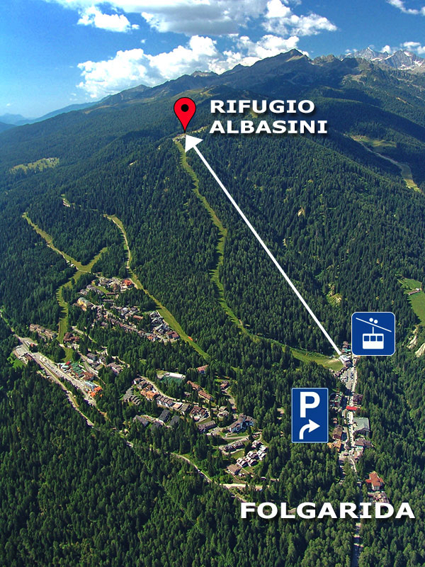 Rifugio Albasini Folgarida: Map